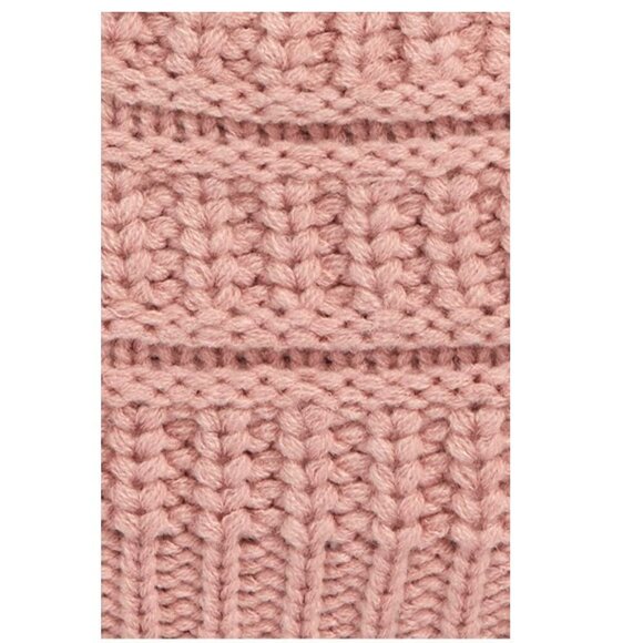 NWT * TREASURE & BOND Knit Pom Pom Beanie in Pink - Picture 5 of 9